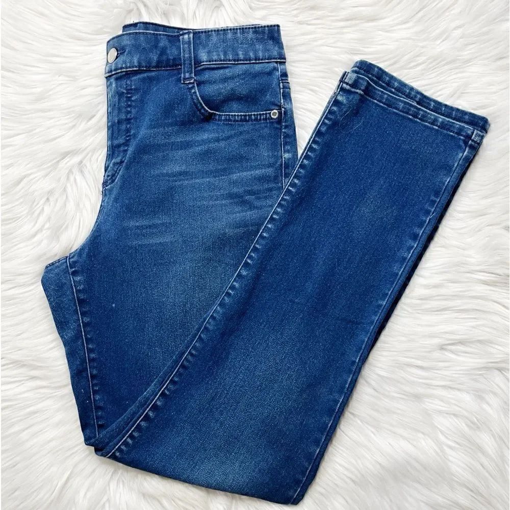Bandolino Amy Mid Rise Straight Leg Jeans Dark Denim Wash Size 6